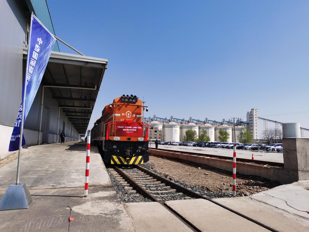 遼寧首趟中老鐵路國際貨運列車開行